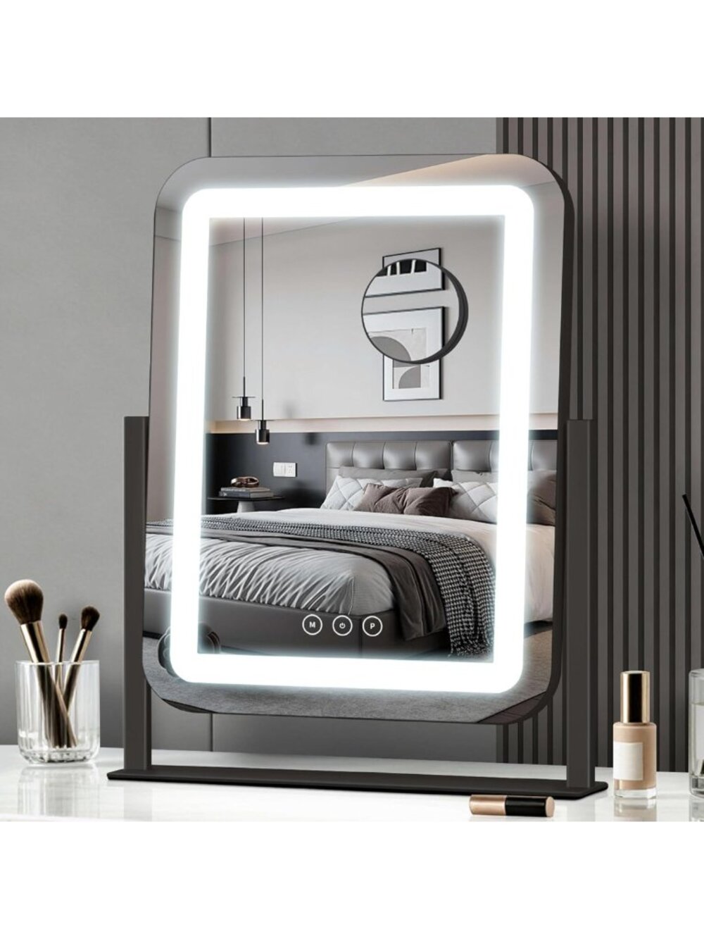 Illuminated Makeup Mirror with Lights, 13.1" x 16.7" LED Vanity Mirror